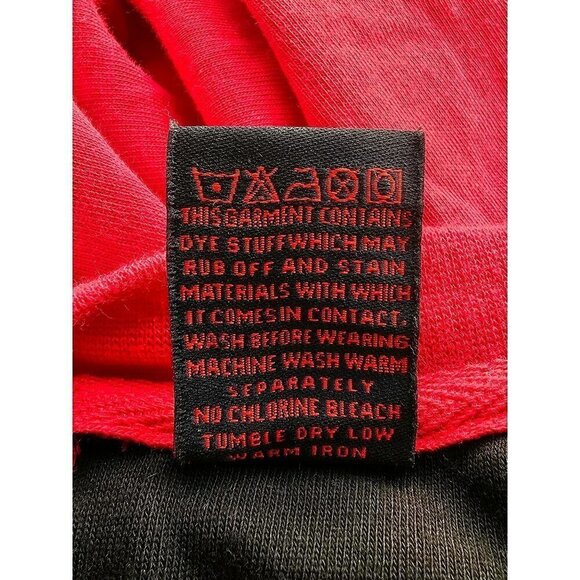 Rocker Hip Hop Samurai T Shirt Velvet Vinyl Embossed Short Sleeve Cotton XL Red - Picture 8 of 8